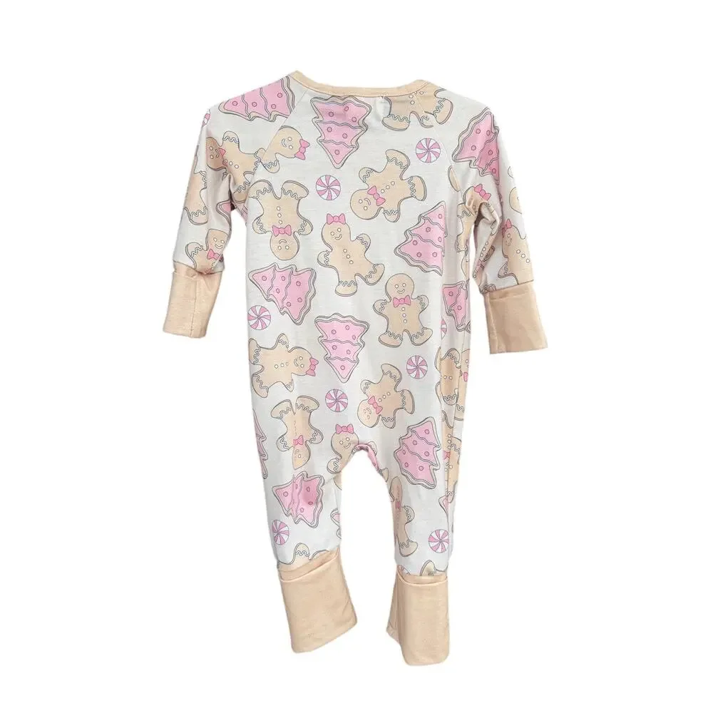Marie Nicole Clothing Gingerbread Forest Sleeper Pajamas 6-12 Months